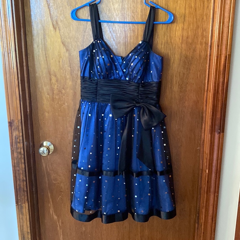 Midnight blue prom style dress